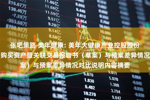 张吧策路 美年健康: 美年大健康产业控股股份有限公司发行股份购买资产暨关联交易报告书（草案）与预案差异情况对比说明内容摘要