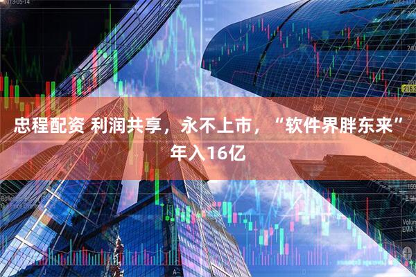 忠程配资 利润共享,永不上市,“软件界胖东来”年入16亿