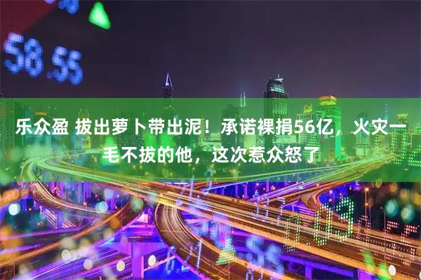 乐众盈 拔出萝卜带出泥！承诺裸捐56亿，火灾一毛不拔的他，这次惹众怒了